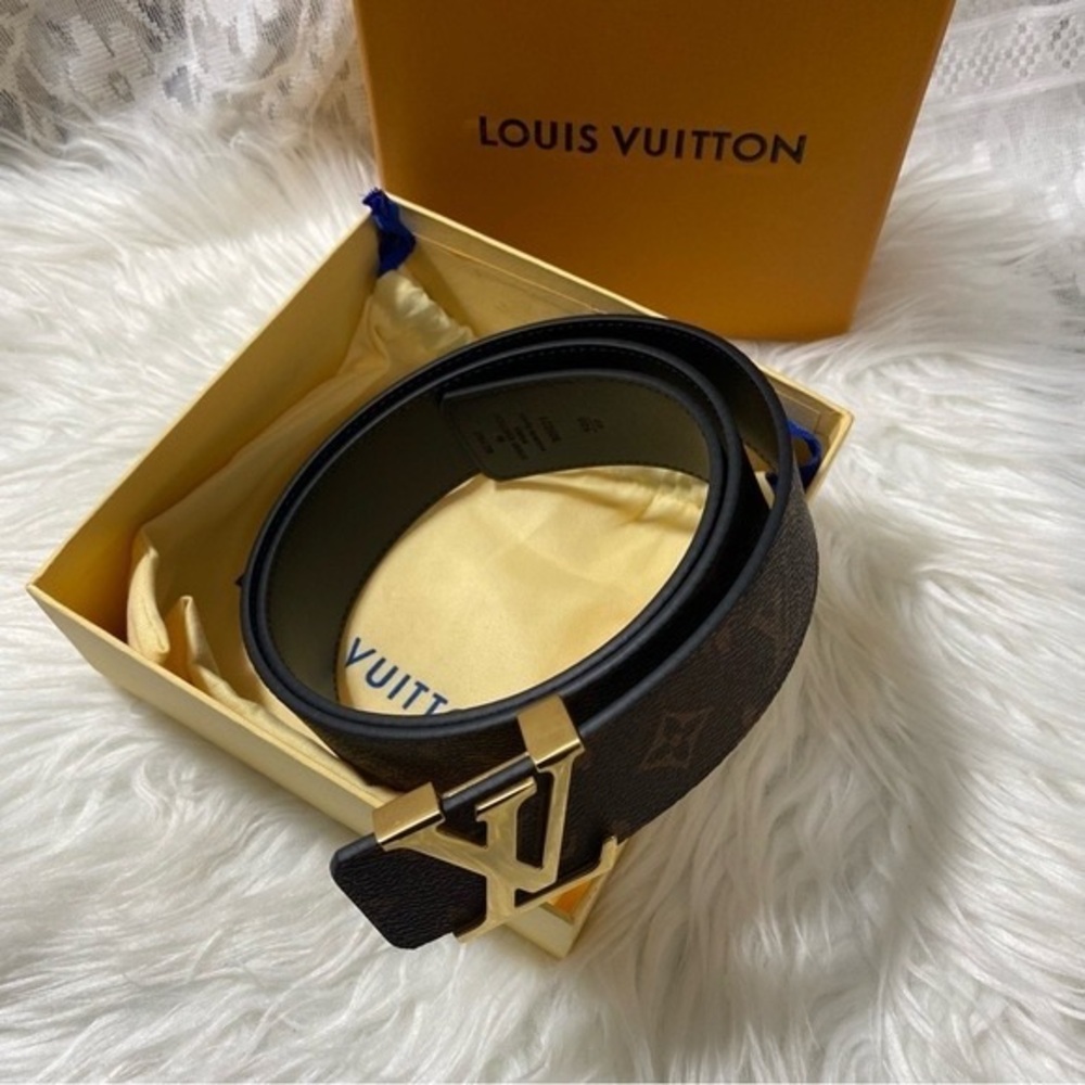 Louis Vuitton Black and Gold Men's Belt 💎💸💎